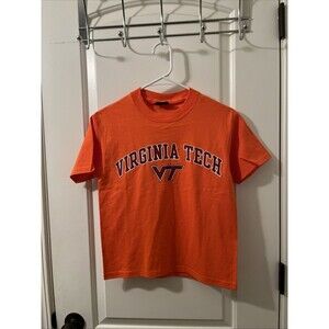 Virginia Tech VT Hokies Short Sleeve T-Shirt Steve & Barrys Boys Orange Size M 8